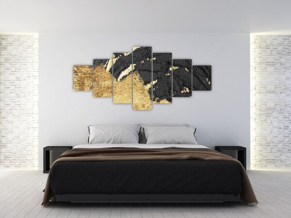 Obraz - Zlatá struktura N⁰1 (210x100 cm)