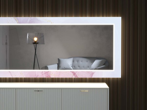 LED zrcadlo s dekorem D8