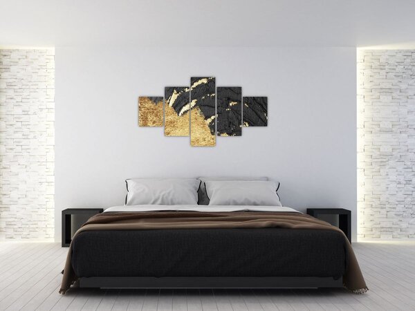 Obraz - Zlatá struktura N⁰1 (125x70 cm)
