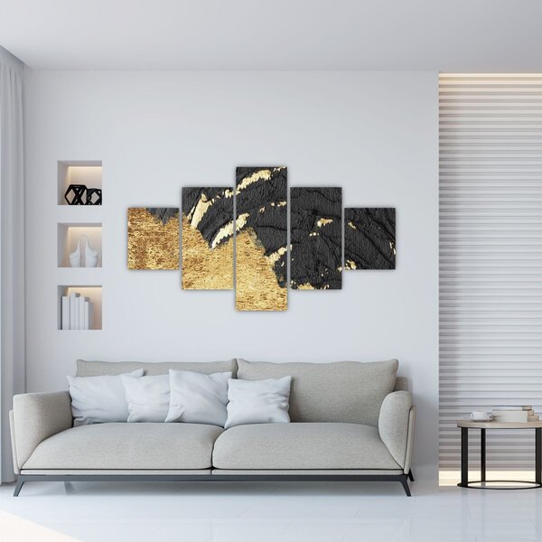Obraz - Zlatá struktura N⁰1 (125x70 cm)