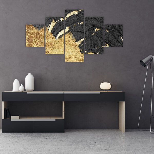 Obraz - Zlatá struktura N⁰1 (125x70 cm)