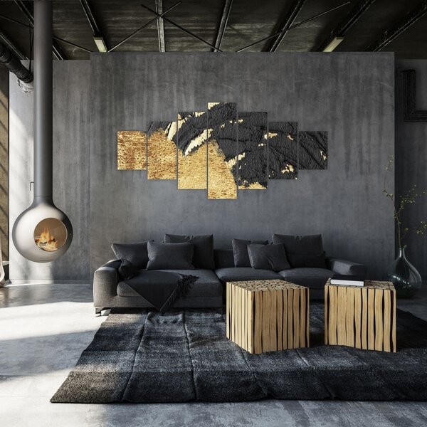 Obraz - Zlatá struktura N⁰1 (210x100 cm)