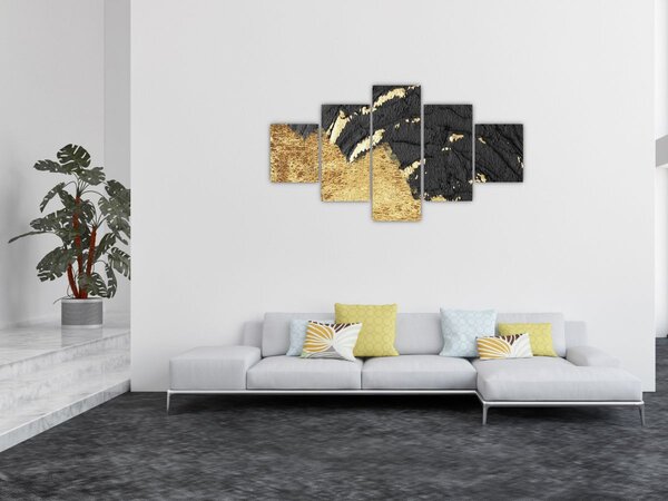 Obraz - Zlatá struktura N⁰1 (125x70 cm)