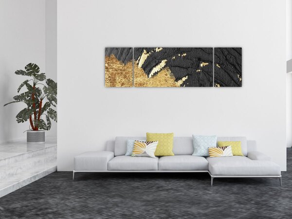 Obraz - Zlatá struktura N⁰1 (170x50 cm)