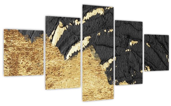 Obraz - Zlatá struktura N⁰1 (125x70 cm)