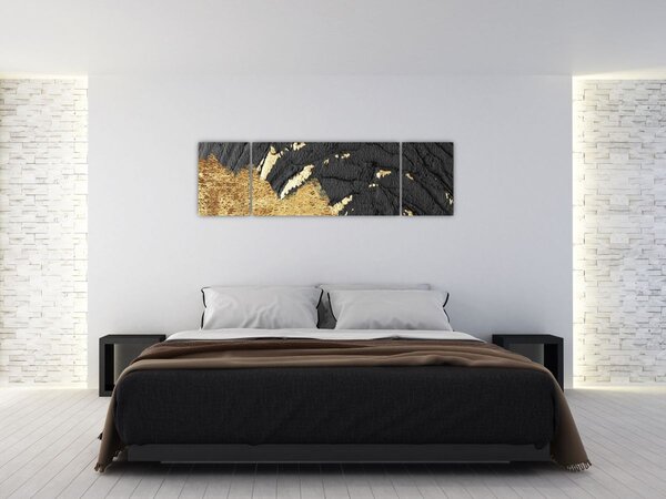 Obraz - Zlatá struktura N⁰1 (170x50 cm)
