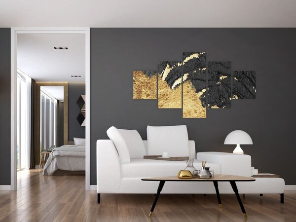 Obraz - Zlatá struktura N⁰1 (125x70 cm)