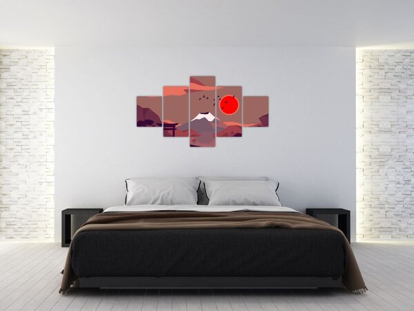 Obraz - Hory Fudži (125x70 cm)