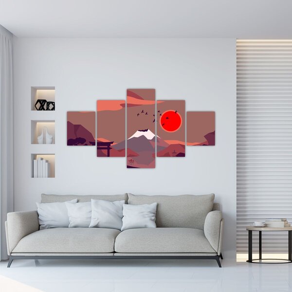 Obraz - Hory Fudži (125x70 cm)