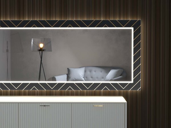 LED zrcadlo s dekorem D12