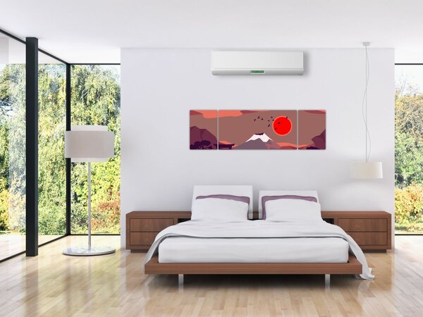 Obraz - Hory Fudži (170x50 cm)