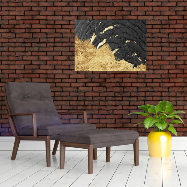 Obraz - Zlatá struktura N⁰1 (70x50 cm)