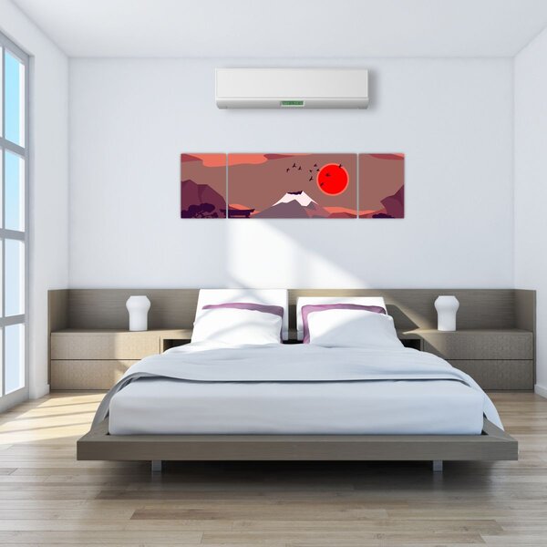 Obraz - Hory Fudži (170x50 cm)