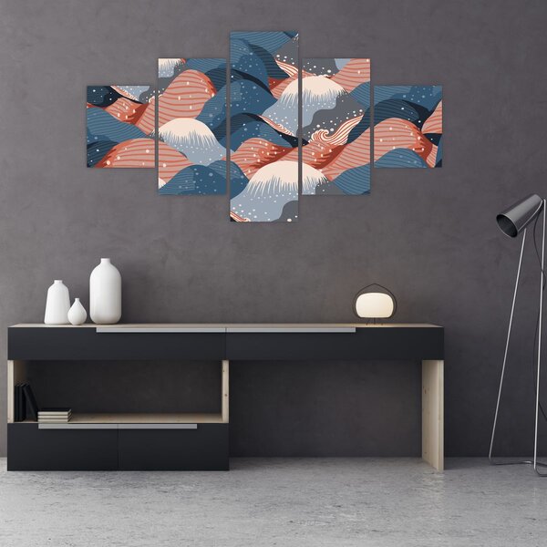 Obraz - Japonské vlny (125x70 cm)
