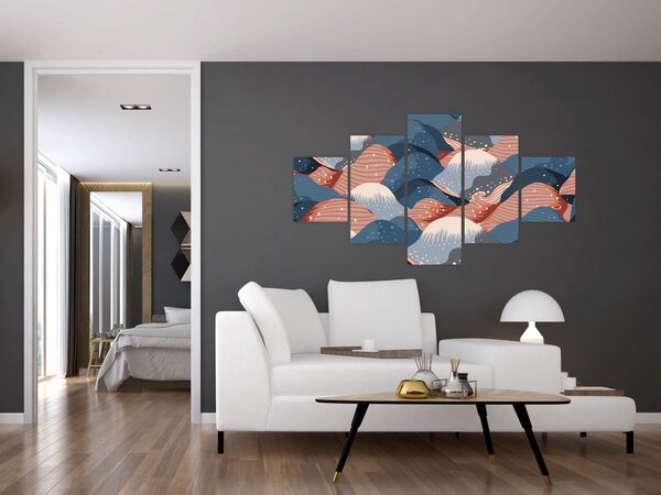 Obraz - Japonské vlny (125x70 cm)