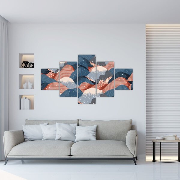 Obraz - Japonské vlny (125x70 cm)