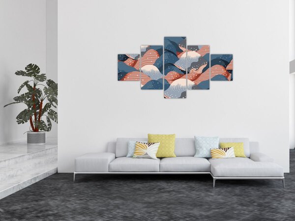 Obraz - Japonské vlny (125x70 cm)