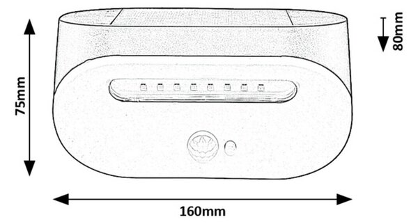 Rabalux venkovní solární svítidlo Brezno LED 3,2W černá IP44 77006