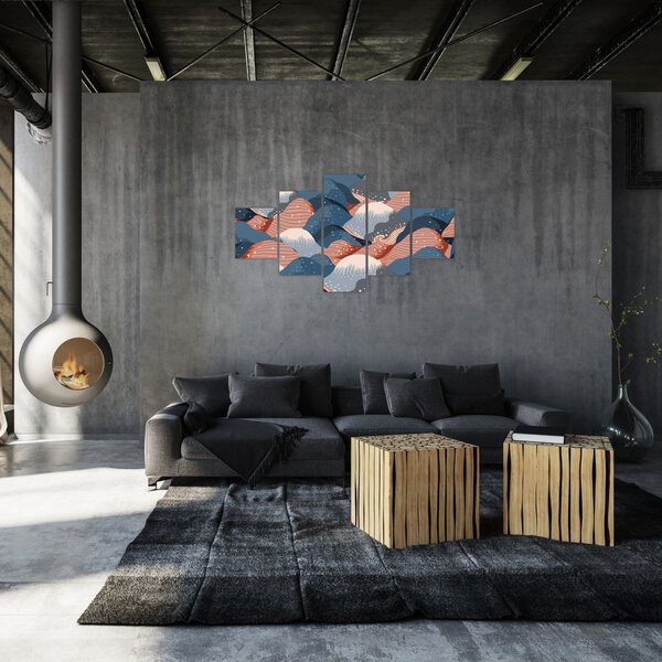 Obraz - Japonské vlny (125x70 cm)