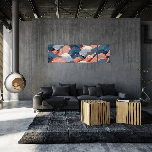 Obraz - Japonské vlny (170x50 cm)
