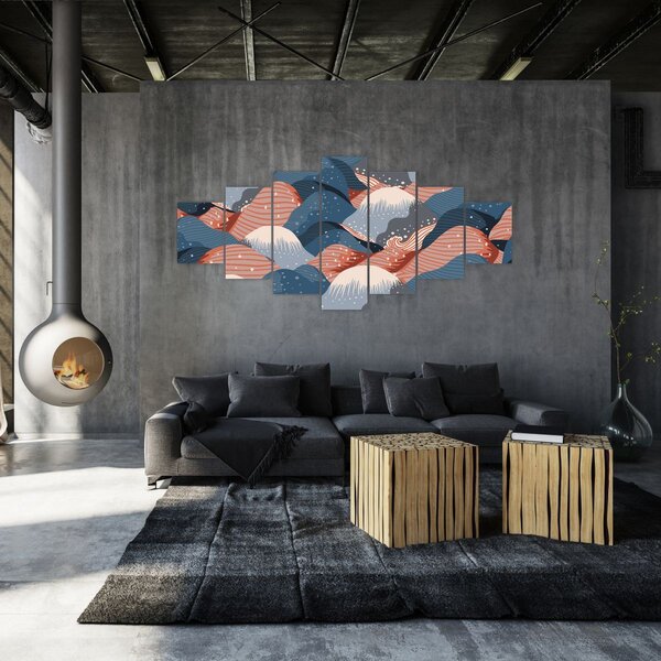 Obraz - Japonské vlny (210x100 cm)