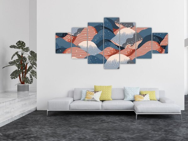 Obraz - Japonské vlny (210x100 cm)