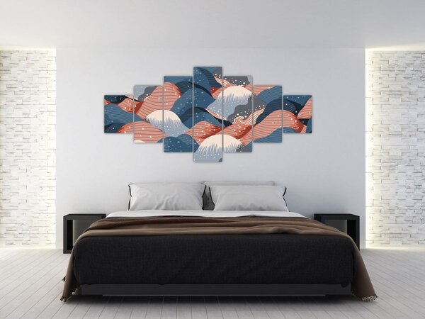 Obraz - Japonské vlny (210x100 cm)