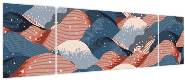 Obraz - Japonské vlny (170x50 cm)