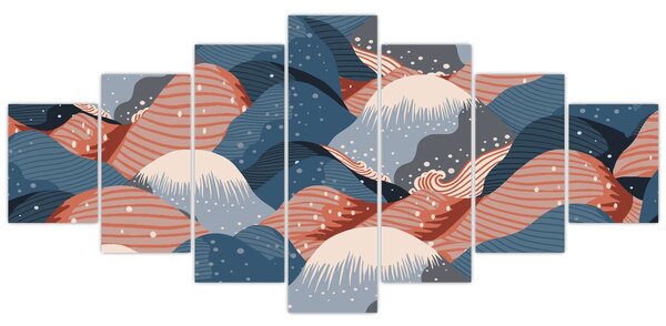 Obraz - Japonské vlny (210x100 cm)