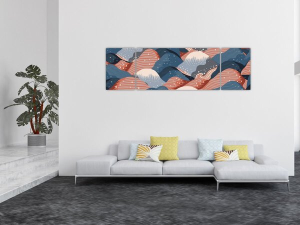 Obraz - Japonské vlny (170x50 cm)