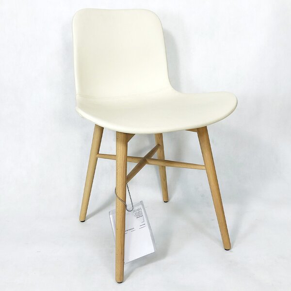 Norr 11 designové židle Langue Original Dining Chair (dub, krémová kůže)