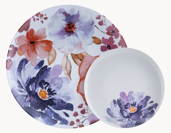 Sada porcelánového nádobí Peony, 7 dílů