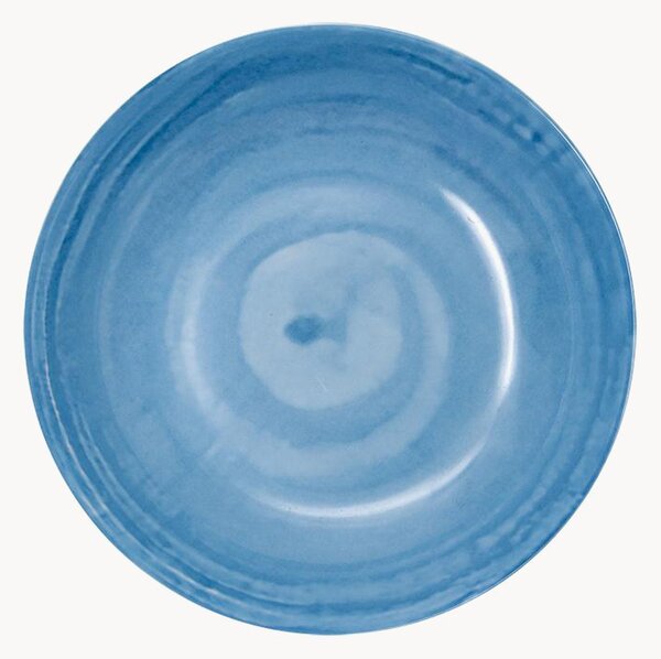 Sada porcelánových mělkých talířů Tangeri Blue, 6 dílů