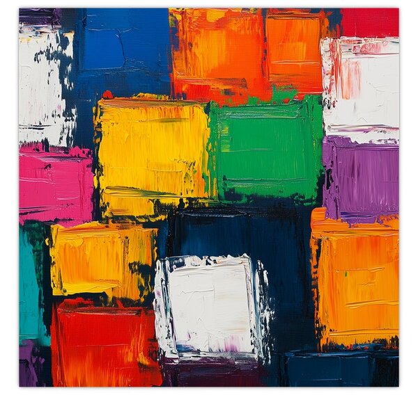 Obraz - Malba barevných čtverců (30x30 cm)