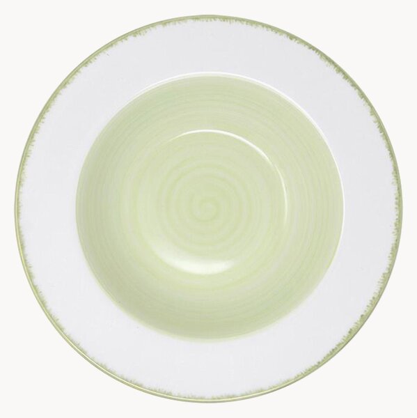Sada ručně malovaných porcelánových hlubokých talířů Dew, 6 dílů