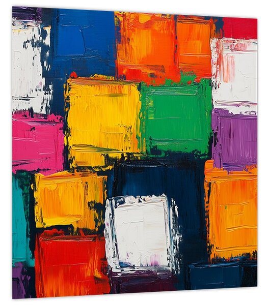 Obraz - Malba barevných čtverců (30x30 cm)