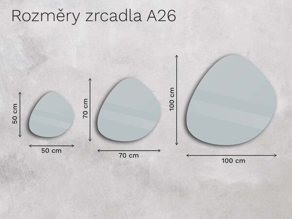 Organické LED zrcadlo do koupelny s osvětlením A26