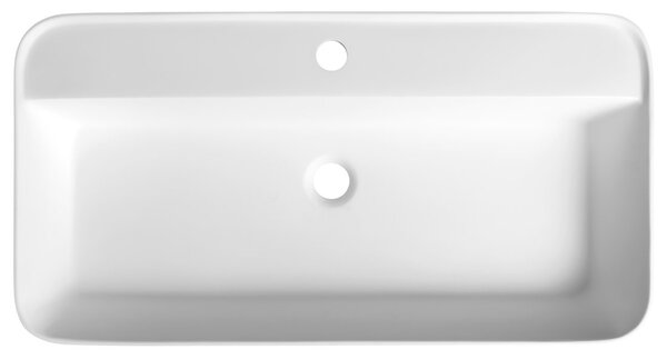 Sapho Sapho, BRAHEA zápustné umyvadlo, Rockstone, 75x39 cm, bílá mat, BE775