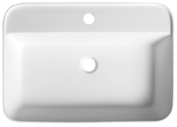 Sapho Sapho, BRAHEA zápustné umyvadlo, Rockstone, 55x39 cm, bílá mat, BE755