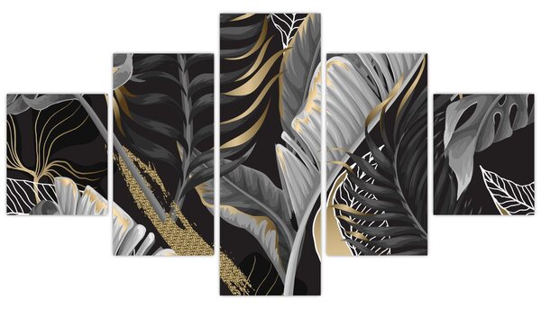 Obraz - Zlatá džungle (125x70 cm)