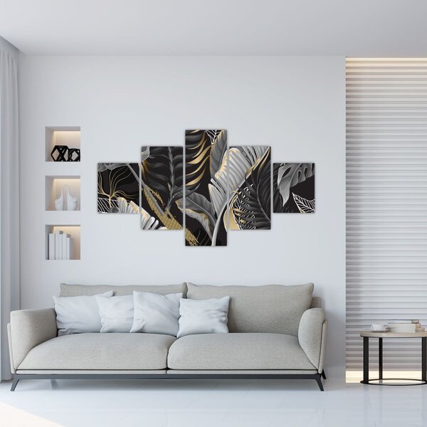 Obraz - Zlatá džungle (125x70 cm)