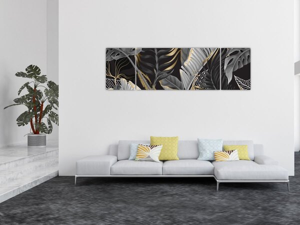 Obraz - Zlatá džungle (170x50 cm)