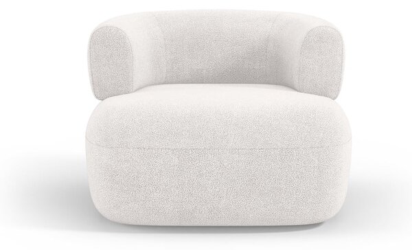 Bílé křeslo z textilie bouclé Jenny – Micadoni Home