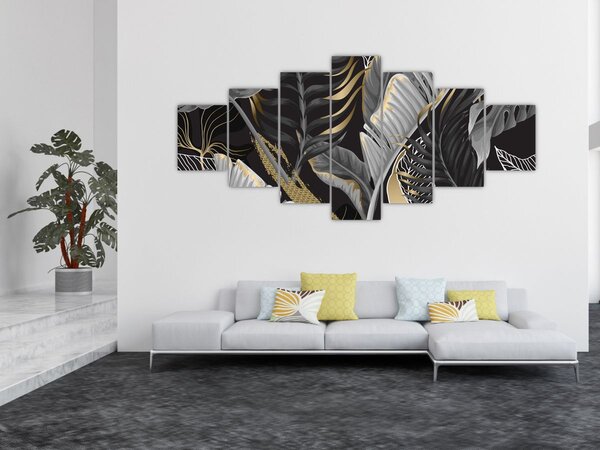 Obraz - Zlatá džungle (210x100 cm)