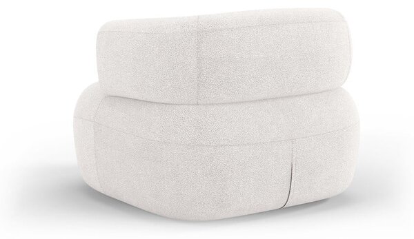 Bílé křeslo z textilie bouclé Jenny – Micadoni Home