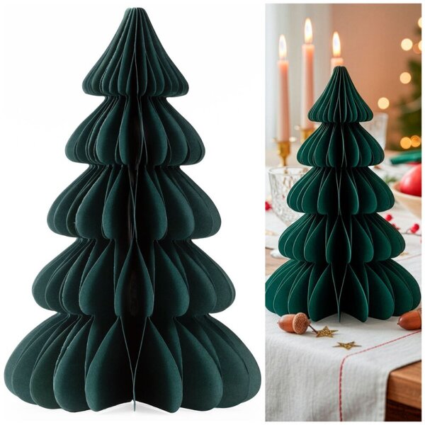 Vánoční papírový stromeček 18cm zelený, vánoční ozdoba