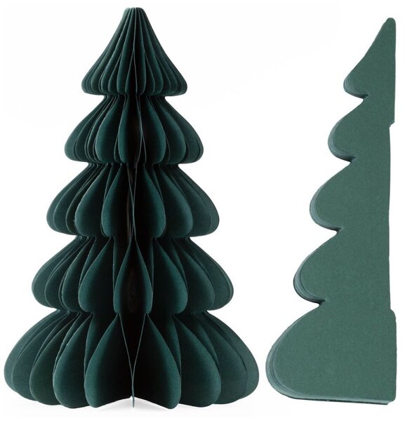 Vánoční papírový stromeček 18cm zelený, vánoční ozdoba