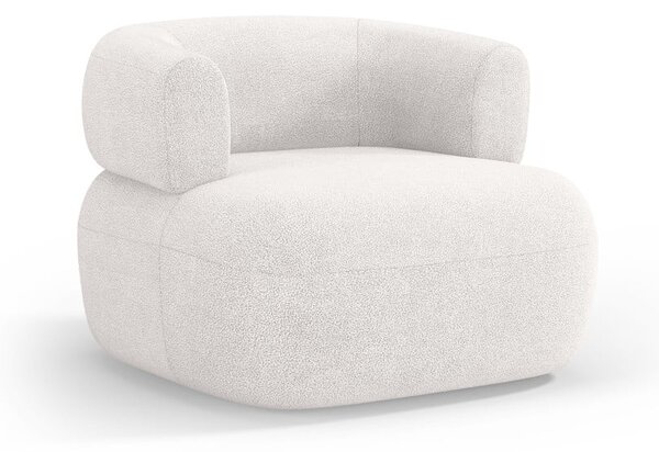 Bílé křeslo z textilie bouclé Jenny – Micadoni Home