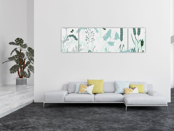 Obraz - Louka vektor (170x50 cm)