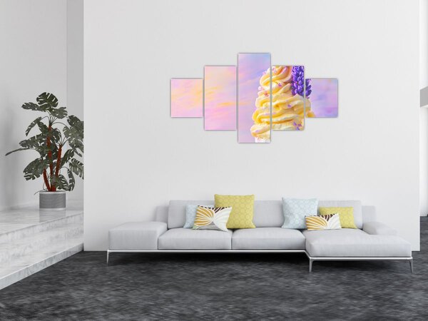 Obraz - Zmrzlina s levandulí (125x70 cm)